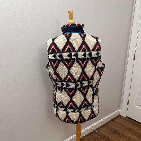 Patagonia Retro X Deep Pile Fleece Vest- Tribal Brass Hawk Sz XL - Picture 12 of 12